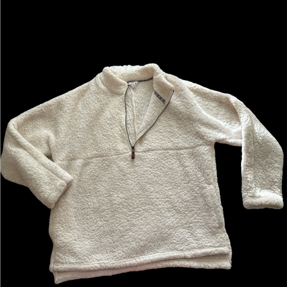 Half zip sherpa pullover